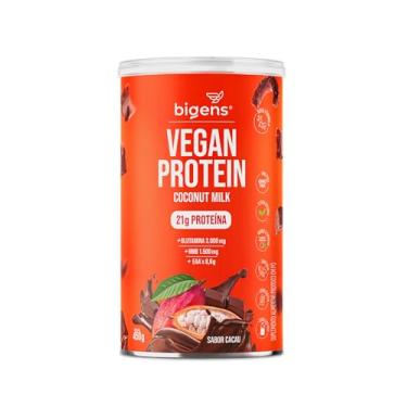 Imagem de Vegan Protein coconut milk, 21g de proteína ervilha e arroz, GMO Free, Glutamina, HMB, EAAs, Vitaminas B Metil, 450g, Biogens (Cacau)
