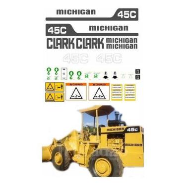 Imagem de Kit Adesivos Pá Carregadeira Michigan Clark 45c - STARPAC