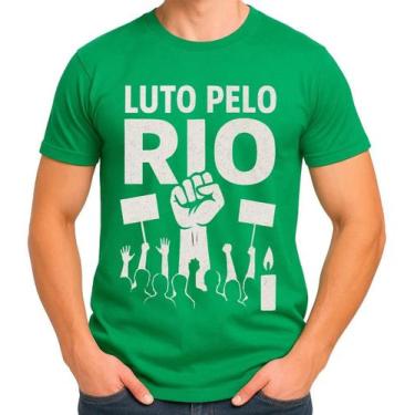 Imagem de Camiseta Camisa Adulto Feminina Masculina Algodão Luto pelo Rio de Jan