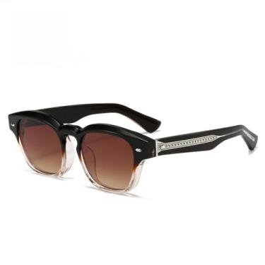 Imagem de JRLLFD Óculos de sol masculinos de acetato grosso, clássico, fashion, proteção solar para áreas externas, proteção UV400, casco de tartaruga para mulheres (5)