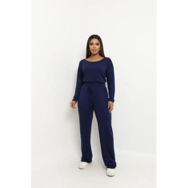 Imagem de Conjunto Moletinho Rebeca, Azul marinho, m