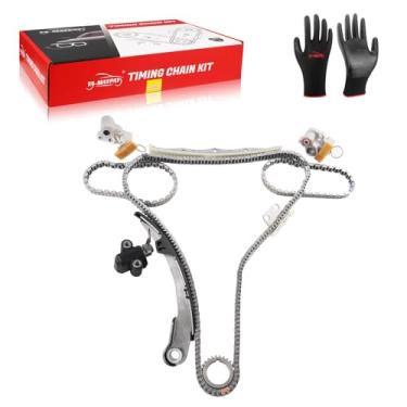 Imagem de YA-MAYPAY Kit de corrente de sincronização do motor com roda dentada e tensor e guia compatível com Niss- an Maxima, Altima, Quest, V6, 3.5L (AMP-S0538-A)