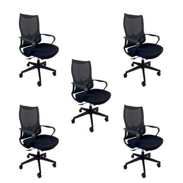 Imagem de Kit 5 Cadeiras Presidente Oficial Verona sem Apoio