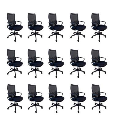 Imagem de Kit 15 Cadeiras Presidente Oficial Verona sem Apoio