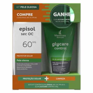 Imagem de Episol Pele Oleosa Kit - Protetor Solar Sec Oc FPS60 + Gel de Limpeza Glycare Control Kit-Unissex