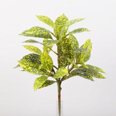 Imagem de Ficus artificial planta verde realista plástico tropical Banyan Arranjo de flores grande falso ficus (estilo 3)