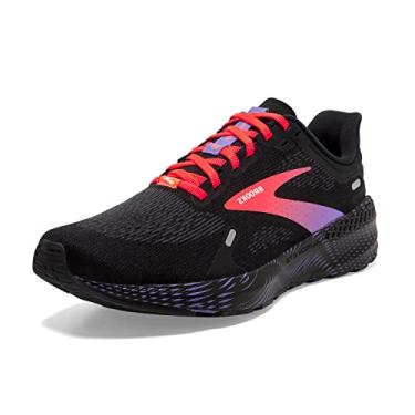 Imagem de Brooks Tênis de corrida feminino Launch GTS 9, Preto/coral/roxo, 6.5