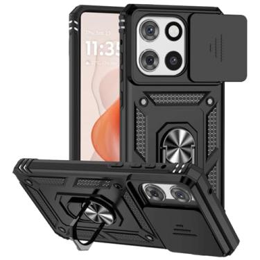 Imagem de Tothedu Capa para Moto G Stylus 5G 2025, para Motorola GStylus5G2025 Capas com capa deslizante para câmera, capa de telefone magnética com suporte de anel giratório de 360° integrada para Motorola