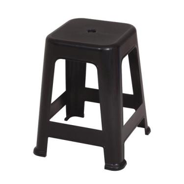 Imagem de Banqueta de Plástico Empilhável Preto Mor