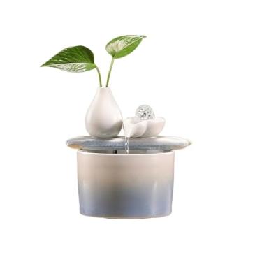 Imagem de Fonte de mesa interna e interna, fonte de relaxamento circulante para decoração de casa, quarto, escritório, casa (azul)