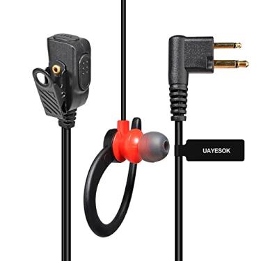 Imagem de UAYESOK Fone de ouvido de 2 pinos para Motorola CP200 CP200D CLS1110 DTR550 RDU2020 RDU4100 RDU4160D HYT hytera TC-610 Kit de vigilância de gancho de orelha Walkie Talkie Fone de ouvido de rádio