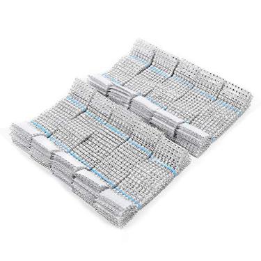 Imagem de Generic Anel de Guardanapo Diamante Malha Envoltório Fita para Casamento 50 Pçs Natal Cadeira Faixa Titular 8 Linhas Durável Reutilizável para Festa de Natal (100 unidades)