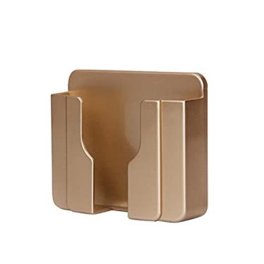 Imagem de Organizador de telefone para parede sem perfuração prateleira armazenamento autoadesiva estação carregamento celular suportes controle remoto prático e space-saving sala estar quarto banheiro escritór