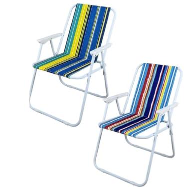Imagem de Cadeira de Praia Dobrável Sortida – 2 Unidades, Camping, Piscina e Lazer (Sortidas)
