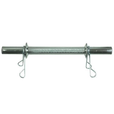 Imagem de Barra Maciça 40 Cm Com Presilhas Cromada Poli Sports