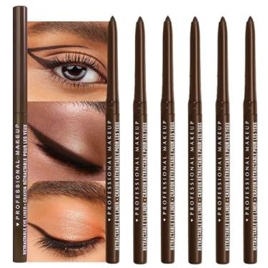 Imagem de Palitos de sombra cremosos retráteis para maquiagem dos olhos, lápis mecânicos ultra pigmentados, fórmula de acabamento acetinado fosco à prova de manchas, durável, vegano e livre de crueldade (6