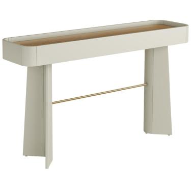 Imagem de Aparador Para Sala De Estar Orgânico Industrial Alef I03 Louro Luna Dourado - Lyam Decor