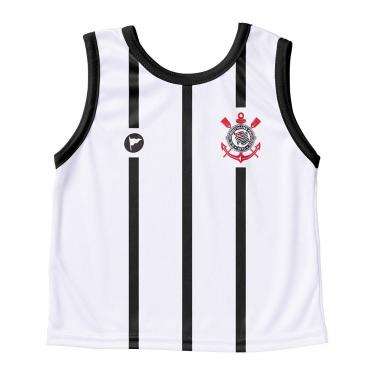 Imagem de Camiseta Corinthians Bebê Regata Branca - Torcida Baby