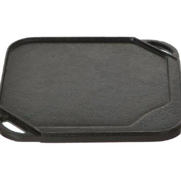 Imagem de Chapa Bifeteira Dupla Face Alças de Ferro Santana 24x24cm