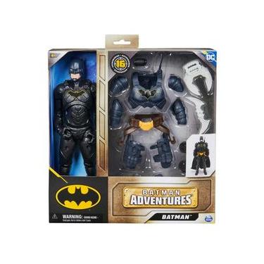 Imagem de Boneco Batman De 30Cm Com Armadura De Batalha + Acessórios