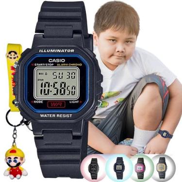 Imagem de Kit Relógio de Pulso Casio Infantil Digital Resistente Água LA-20WH + 