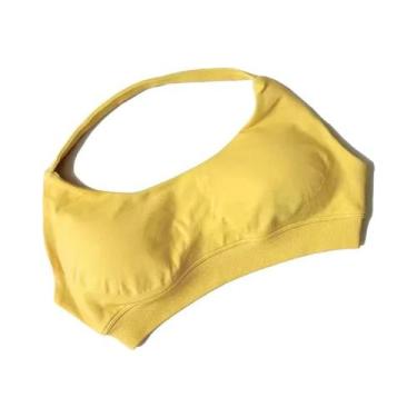 Imagem de Sutiã Esportivo Feminino De Alto Suporte Sem Costura Halter Push-up Co