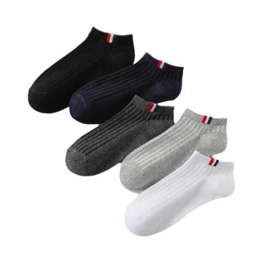 Imagem de 10 Pares de Meias de Barco Masculinas - Respiráveis, Absorventes de Su