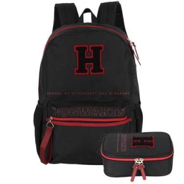 Imagem de Kit Mochila Harry Potter Costas E Estojo Box Juvenil Escolar - Harry P