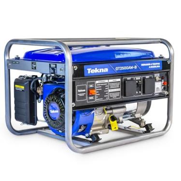 Imagem de Gerador a Gasolina Tekna GT2500AW – 2.200W, Bivolt 127V/220V, Motor 4 Tempos 163cc, AVR, Voltímetro e Carregador de Bateria