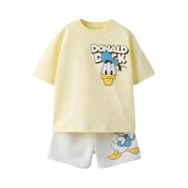 Imagem de Roupas De Verão Infantis Do Mickey Mouse, Camiseta De Manga Curta, Con