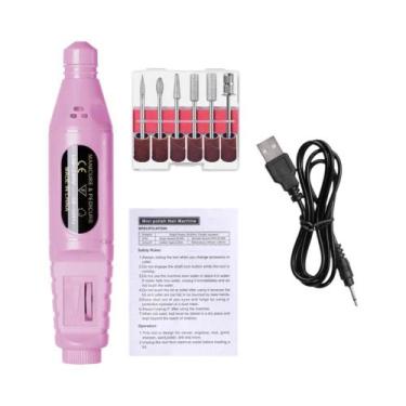 Imagem de Conjunto De Brocas Elétricas Para Unhas Profissional 6 Em 1, Caneta De