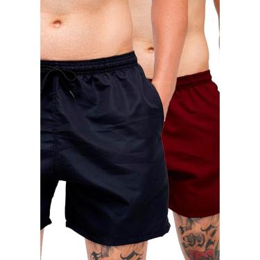 Imagem de Kit 2 Short Masculino Tactel Praia Tectel Leve com Cordão e Bolsos Bermuda Curta Treino Academia-Masculino