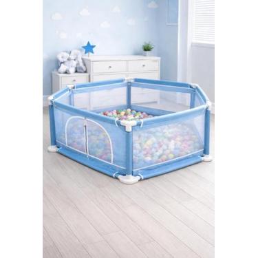 Imagem de Cercadinho Bebê Chiqueirinho Infantil Portátil Dobrável Grande - Davin