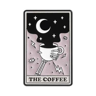 Imagem de Broche De Pata De Gato Esqueleto Com Fases Da Lua, Impressão UV, Carta