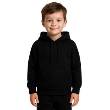 Imagem de Casaco de Moletom Infantil Blusa Com Capuz Unissex Menino Menina  Blus