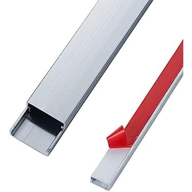Imagem de Canaleta De Cabo De Metal, Capa De Proteção Para Fios De TV De Chão/parede 1m/1,5 Metro, Ocultador De Cabo Autoadesivo Kit De Gerenciamento De Corretivo De Cabos,Estilo 1,Comprimento 150 Cm/5 Pés,