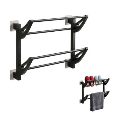 Imagem de Suporte Organizador Sapato Toalha Parede Ventosa Banheiro Prateleira Closet Quarto Lavanderia Sala Entrada Casa Multiuso