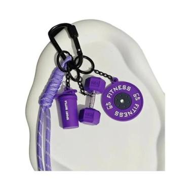 Imagem de Chaveiro De Silicone Para Amantes De Academia: Halteres, Pesos E Anilh