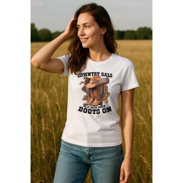 Imagem de Camiseta Feminina Country Gals linda Blusinha 100% Algodão Promoção En