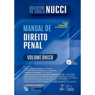 Imagem de Manual De Direito Penal - Volume Unico - 22 Edicao 2026