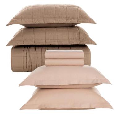 Imagem de Jogo de Colcha e Lençol Queen Karsten 200 Fios 100% Algodão - Capricho