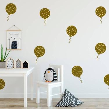 Imagem de Kit de Adesivos de Parede Balões  - Kanto Store, Dourado