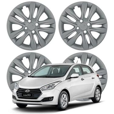Imagem de Jogo Calota Aro 14 Hyundai HB20 2016 até 2018 Cubo Baixo Grafite - Gri
