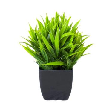 Imagem de Mini Planta Artificial De Eucalipto Em Vaso Preto Para Decoração De In