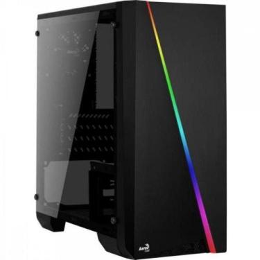 Imagem de Gabinete Gamer Aerocool Mini Cylon Preto Rgb Lateral Acrílico - PCYES