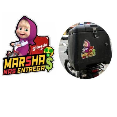 Imagem de Adesivo Motoboy Marsha Nas Entrega Progresso  Grau Ifood - Wellstore