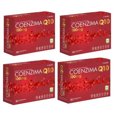 Imagem de Kit 4x Coenzima Q10 100 mg Vegano 4x30 comprimidos IDNLabs-Unissex