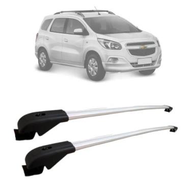 Imagem de Rack De Teto Travessa Chevrolet Spin 2012 a 2021 Aluminio MN-342 Preto