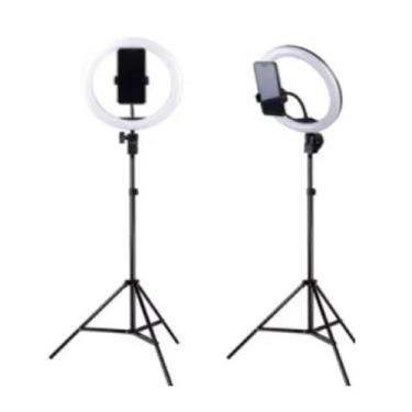 Imagem de Ring Light Iluminador Anel Luz 30cm 12 Polegadas Tripé 2,1m - A.R VARI