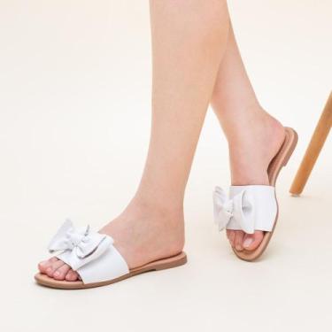 Imagem de Rasteira Feminina Laço Napa Rasteirinha Confortável Chinelo Slide - Lo